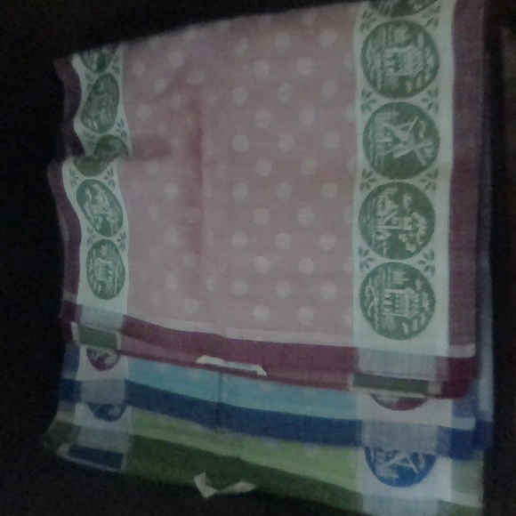 Set Of 3 Vintage Halbleinen German Kitchen Towels Cotton Linen Tea Towels - Picture 1 of 4